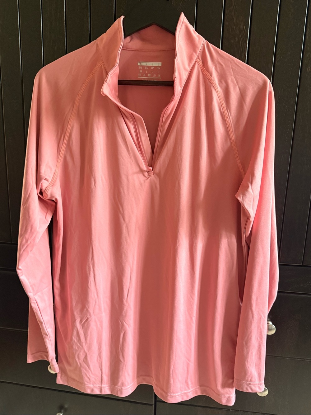 Men’s Athletic Golf Quarter Zip - Medium - Pink